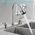 thumbnail image 5 of RV Kitchen Faucet, Non-Metallic Camper Kitchen Sink Faucet 8 Inch 2 Hole Double Handles with Flexible Arch 360 Degree Rotatable Spout for Campers, Motorhome, Travel Trailer, Chrome, 5 of 9
