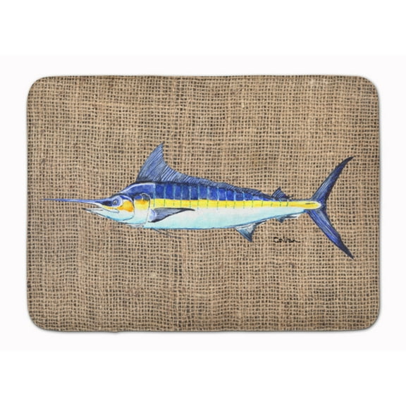 Fish - Marlin Machine Washable Memory Foam Mat