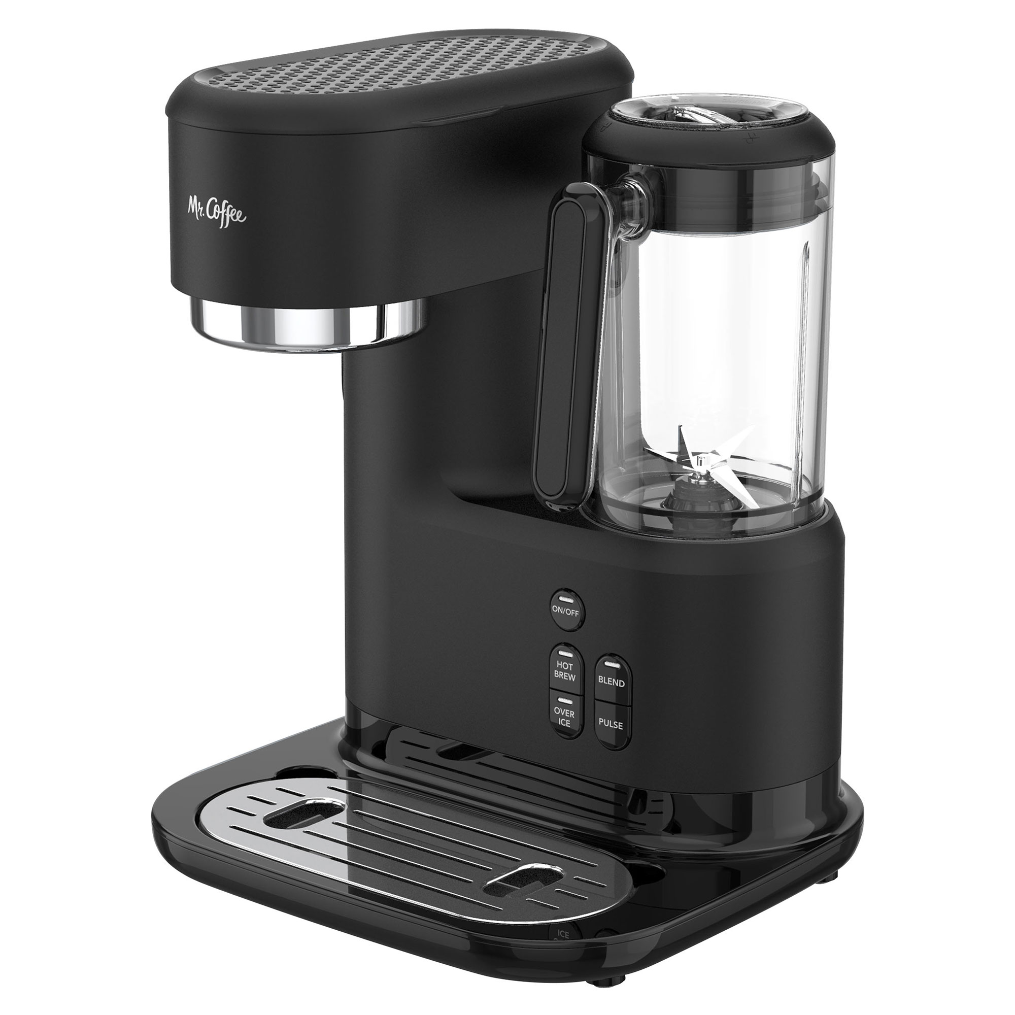 Mr. Coffee SingleServe Iced and Hot Coffee Maker & Blender with 2