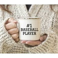 thumbnail image 3 of Koyal Wholesale Campfire Coffee Mug Thank You Gift, #1 Baseball Player, Set of 1, 3 of 4