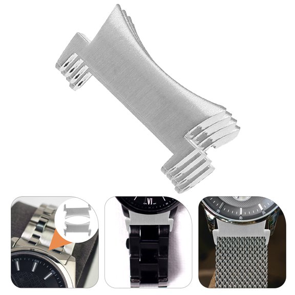 KONTONTY 4pcs Stainless Steel Watch Band Connectors Watch Strap Extenders Watch End Links Watchband Connector Adapters Compatible With Watch5