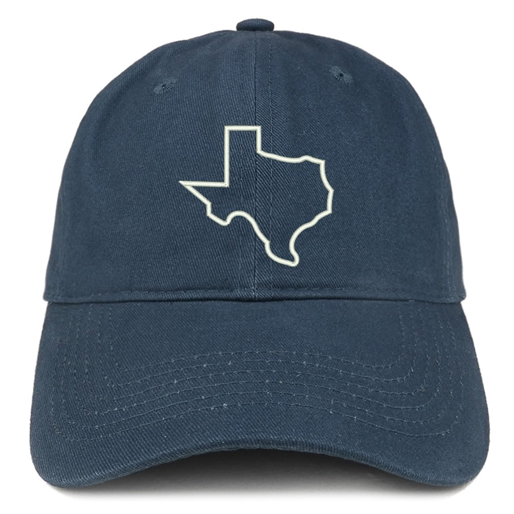 Texas State Outline Embroidered Brushed 
