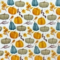 thumbnail image 5 of Serafina Home Fall Home Decor Throw Blanket, Thanksgiving, Orange Pastel Pumpkins, Polyester Fiber Cozy Fuzzy, 70 x 50 Inch, 5 of 7