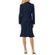 thumbnail image 3 of Conjunto de falda de 2 piezas INSPIRE CHIC para mujer, blazers de trabajo de moda 2025 y faldas lápiz de cola de pez XL azul marino, 3 of 5