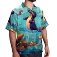 thumbnail image 2 of Platypus Men's Button Down Spread Collar Casual Printed Short Sleeve Summer Beach Unisex Shirts, 2 of 6