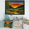thumbnail image 3 of Designart 'Warm Coloured Sunset Glow Above The Lotus Swamp' Traditional Framed Art Print, 3 of 4