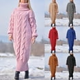 thumbnail image 2 of Suéter de punto suelto con cuello alto y giro de color sólido de estilo europeo y americano para otoño e invierno, suéter de vestir para viajeros con temperamento, 2 of 6