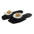 thumbnail image 6 of Anuirheih Slip on Sandals Women,Women Beach Breathable Flowers Sandals Home Slipper Flip-Flops Flat Shoes(Black), 6 of 7