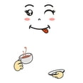 thumbnail image 1 of DPTALR Fridge Sticker Home Decoration Cartoon Fridge Sticker Sunglasses Fridge Sticker Happy Delicious Face Kitchen Fridge Wall Stickers Art, 1 of 4