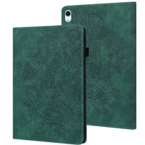Tarise for iPad 10th Generation Case 2022 with Pencil Holder, Embossed Pattern Premium PU Leather Folding Stand Shockproof Folio Book Slim Case Cover for 2022 iPad 10th Gen A2696 A2757 A2777, Green