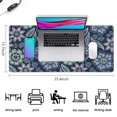 thumbnail image 5 of Long Mouse Pads for Desk,Pioneer Flower Floral Print Pattern Desk Mats on Top Of Desks, Desk Mouse Pad Extra Large with 3mm Non-Slip Base and Stitched Edge for Gaming,Office,Work,Home 35.4"x15.7", 5 of 6