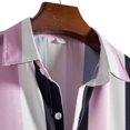 thumbnail image 5 of BOBOGOJP Chemises à Manches Courtes pour Hommes Chemise Formelle Extensible Unie Décontractée à Boutons, Noir G, 5 of 5