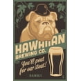 thumbnail image 3 of Hawaii, Hawaiian Brewing Co, Bulldog, Retro Stout Beer Ad (100% Cotton Canvas Reusable Tote Bag), 3 of 3