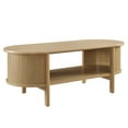 thumbnail image 3 of Modway Cadence Table Basse Ovale Moderne en Bois, Chêne, 3 of 9
