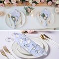 thumbnail image 3 of Easter Bunny Cloth Napkins, Spring Purple Flower Rustic Rabbit Blue Washable and Reusable Dinner Napkins Set of 8, Table Napkin for Kitchen Party Birthday Wedding Hotel Housewarming 20"x20", 3 of 9