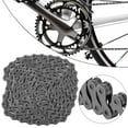 thumbnail image 2 of Sailing Piezas de repuesto de cadena de velocidad 11/33 para bicicleta de montaña, color gris ahumado, de acero, 2 of 10