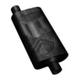 thumbnail image 4 of Flowmaster Exhaust Muffler 8430502 50 Series Delta Flow; Single 3 Inch Center Inlet; Dual 2-1/2 Inch Outlet; 17 Inch Body/23 Inch Overall Length, 4 of 4