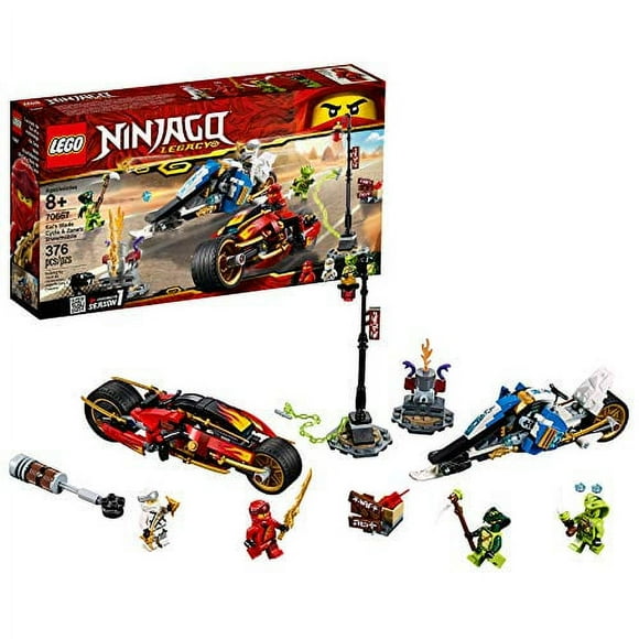 LEGO NINJAGO Legacy Kai?s Blade Cycle & Zane?s Snowmobile 70667 Building Kit (376 Pieces)