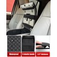 thumbnail image 6 of KBH Car Middle Console Cover for Lincoln Navigator 2007-2014, Leather Armrest Lid Cover Cushion Pad Interior Accessories, Black, 6 of 8