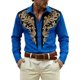 thumbnail image 1 of Camisetas de Navidad de Manga Larga de los Hombres de Moda Casual de Manga Larga Turndown Collar Blusa para Primavera Invierno Al Aire Libre Diario, 1 of 4