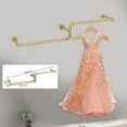 thumbnail image 4 of Gold Clothes Shelf Industrial Iron Pipe Wall Mounted Garment Rack Hanging Rod, 4 of 12