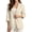 Beige - Deer, variant on Aztec Tribal Blazers for Women Linen-Style Suit Blazer Jacket 3/4 Sleeve & 1 Button Blazer Suit with Pocket