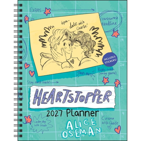 Heartstopper 12-Month 2027 Weekly/Monthly Planner Calendar with Bonus Stickers, (Paperback)