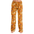 thumbnail image 2 of Women's Fall Wide Leg Pants, Pumpkin Printed Halloween Pajama, Elastic Waist Pants Casual Lounge Bottoms, 2 of 5