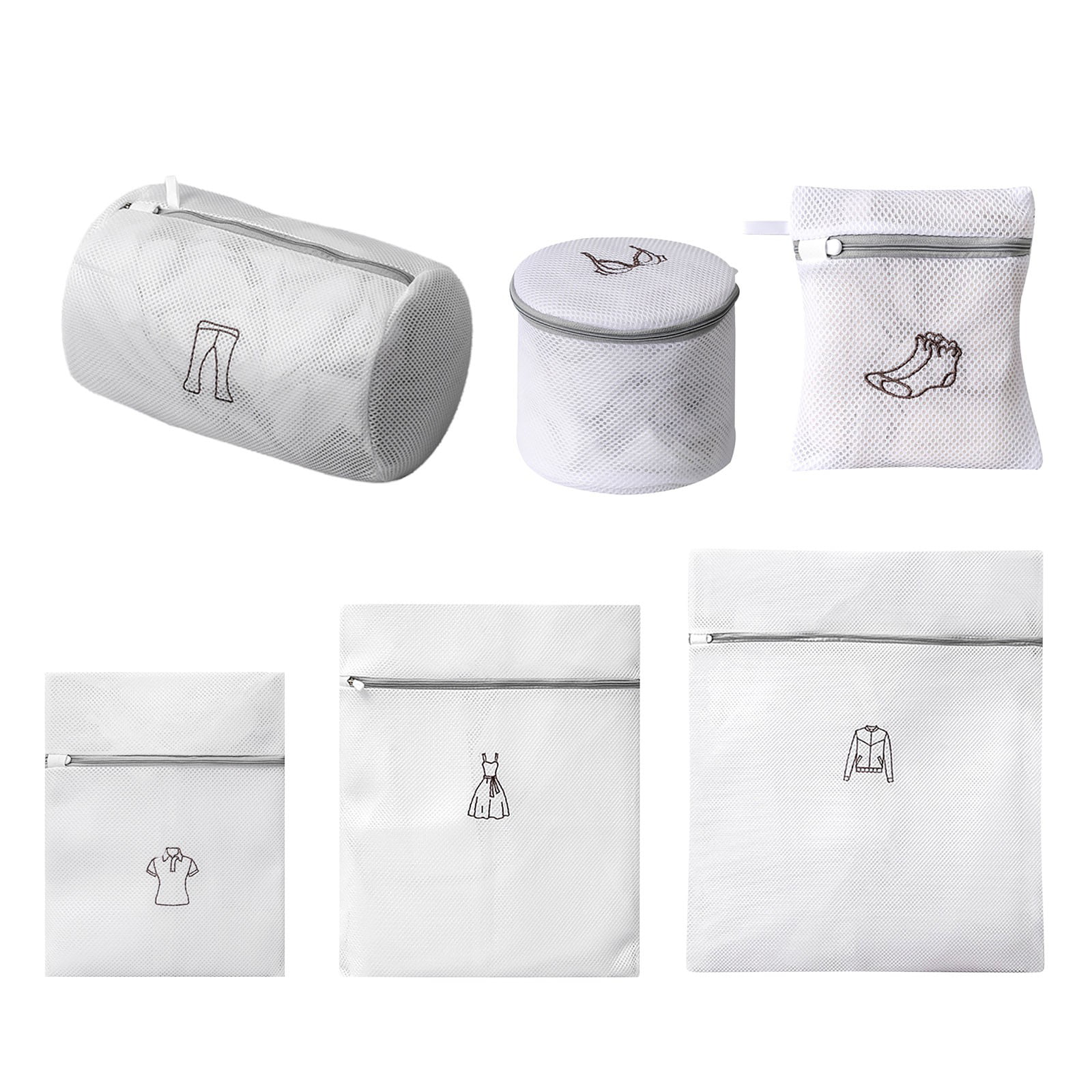 mnjin durable fine mesh laundry bags for delicates with zipper