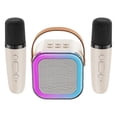 thumbnail image 2 of Portable Bluetooth Karaoke Machine with Wireless Microphone, Stereo Sound, LED Lights for Kids and Adults, 2 of 4