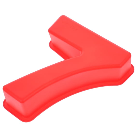 Hytrove Silicone Number 7 Mold, Red Non-Stick Baking Accessory for Home Use