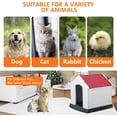 thumbnail image 3 of Plastic Dog House Outdoor Indoor Doghouse Puppy Shelter Water Resistant Easy Assembly Sturdy Dog Kennel with Air Vents and Elevated Floor (27''L*25.6''W*27''H, Red), 3 of 18
