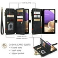 thumbnail image 3 of CaseMe Case for Samsung Galaxy A32 5G Wallet Case for Women Men, Fashion Durable PU Leather Magnetic Flip Lanyard Strap Wristlet Zipper Card Holder Wallet Phone Case for Samsung Galaxy A32 5G 6.5", 3 of 11