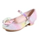 thumbnail image 3 of Zapatos de vestir de tacón alto para niñas, zapatos de princesa para bodas, fiestas, tacones altos, flores, damas de honor, actuación infantil, zapatos de cuero individuales, 3 of 5
