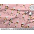 thumbnail image 2 of Soimoi Poly Georgette Fabric Cook Girl Decor Fabric Printed Yard 42 Inch Wide, 2 of 3