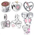 thumbnail image 2 of Charms Colgante De Cuentas De Encanto Para Dama (Pulsera Ajustado) DIY Chapado En Joyería S925 Plata, 2 of 4