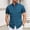Blue, variant on Men's Casual Button Up Shirts, Short Sleeve Turn Down Collar Comfort Summer Plaid Shirts Light Blue Size L