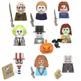 thumbnail image 2 of Bloques de construcción de películas de terror de Halloween, figuras de acción de juguete mini de Jason Child's paly billy scream killer eric darven freddy., 2 of 5
