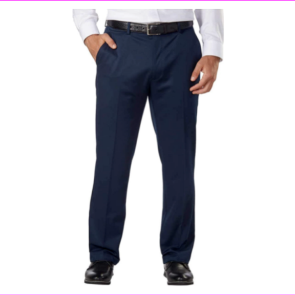 Greg Norman Men's Travel Pants Comfort Stretch Flex Waist Golf ,Navy Check,32X32