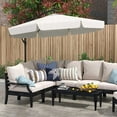 thumbnail image 2 of Outsunny 11FT Offset Hanging Patio Umbrella for Backyard, Cream White, 2 of 10