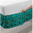 thumbnail image 2 of Birds Bed Skirt, Roosting Eastern Sparrow and Flying American Goldfinch with Tiny Bird Foot Prints, Elastic Bedskirt Dust Ruffle Wrap Around for Bedding Decor, 4 Sizes, Multicolor, by Ambesonne, 2 of 2
