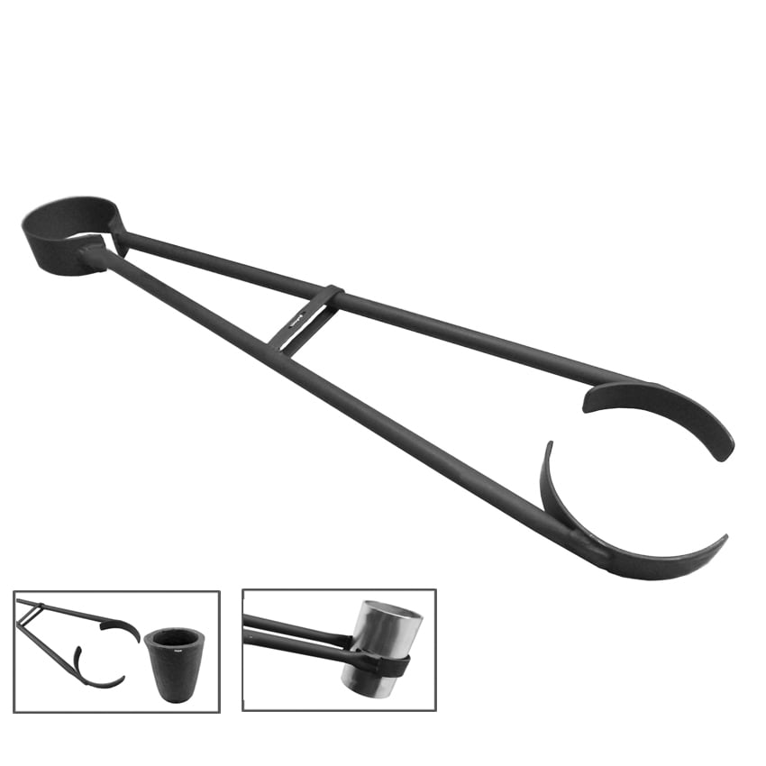 Flask Tongs Casting Crucible Holder 2.5" to 4" Universal Tong Foundry