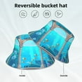 thumbnail image 2 of Kdxio Reflective Bucket Hat - Underwater Aquarium Arches Print Bucket Hat for Men,Women, 2 of 6