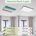 thumbnail image 5 of Turquoise Brown Magnetic Fluorescent Light Covers for Ceiling Lights 2x4Ft, Farmhouse Retro Wooden Grain Striped Office Classroom Kitchen Drop Ceiling Light Covers Lighting Filters Shade Panel 3Packs, 5 of 9