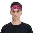 thumbnail image 2 of Naloa Pink Butterfly Fashionable Sport Sweatband for Running, Yoga, Basketball - Head Circumference 19.6-22.4 inches, 2 of 9