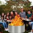 thumbnail image 2 of Garvee 27" x 27" Stainless Steel Fire Pit with Removable Stand and Ash Pan Smokeless Durable, 2 of 7