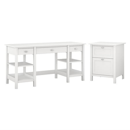Bush Broadview 2 Piece Office Suite in Pure White