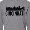 thumbnail image 4 of Inktastic Cincinnati Skyline Grunge Long Sleeve T-Shirt, 4 of 5