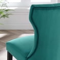 thumbnail image 3 of Modway Silhouette 20" Modern Fabric Dining Chairs in Black/Teal Blue (Set of 2), 3 of 9