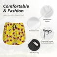 thumbnail image 4 of Balery Duck with Star Sunglasses Pantalones cortos deportivos para mujer con forro y dos bolsillos, elásticos, para entrenamiento, gimnasio, yoga-X-Large, 4 of 7
